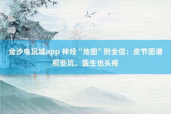 金沙電玩城app 神經“地圖”別全信：皮節圖譜那些坑，醫生也頭疼