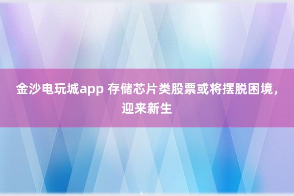 金沙電玩城app 存儲芯片類股票或將擺脫困境，迎來新生