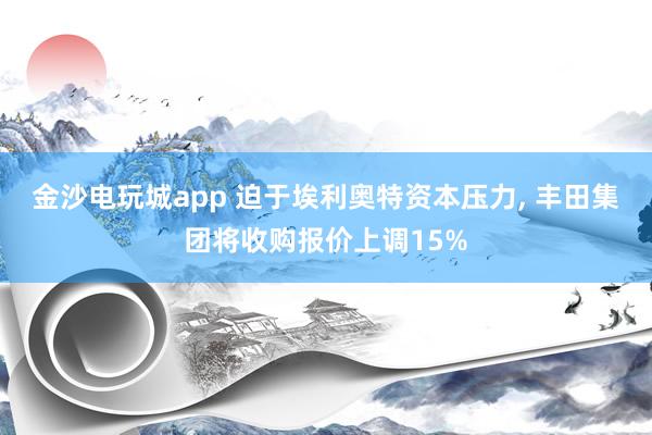 金沙電玩城app 迫于埃利奧特資本壓力， 豐田集團將收購報價上調(diào)15%