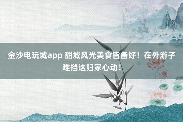 金沙電玩城app 甜城風(fēng)光美食皆備好！在外游子難擋這歸家心動！