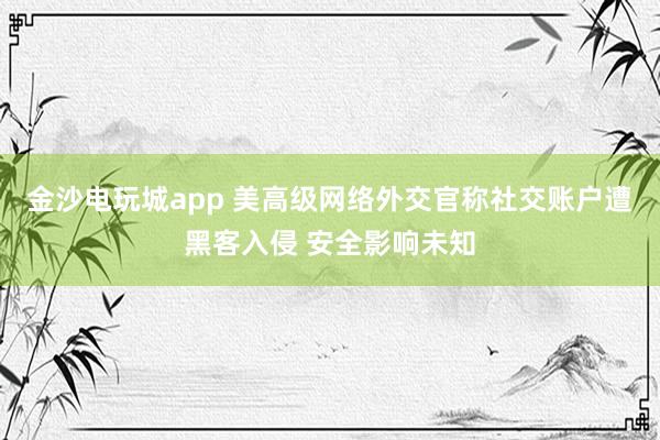 金沙電玩城app 美高級(jí)網(wǎng)絡(luò)外交官稱(chēng)社交賬戶(hù)遭黑客入侵 安全影響未知