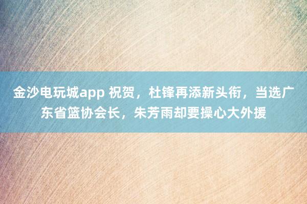 金沙電玩城app 祝賀，杜鋒再添新頭銜，當選廣東省籃協(xié)會長，朱芳雨卻要操心大外援