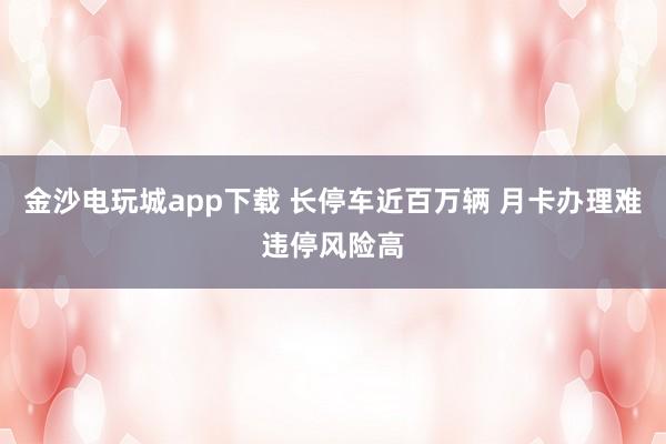 金沙電玩城app下載 長停車近百萬輛 月卡辦理難違停風險高